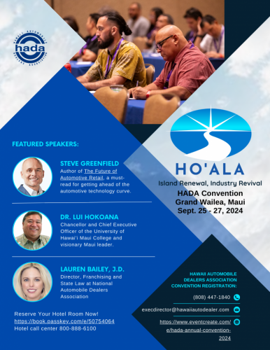 2024 HADA Convention - Hawaii Automotive Dealer Association